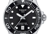 Tissot Seastar 1000 Lady Black Dial Silver Steel Strap Watch for Women - T120.210.11.051.00