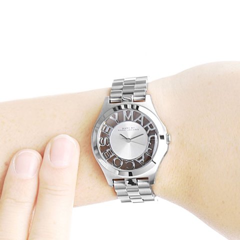 Marc Jacobs Henry White Dial Silver Steel Strap Watch for Women - MBM3291