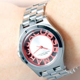 Marc Jacobs Henry Silver Dial Silver Steel Strap Watch for Women - MBM3294
