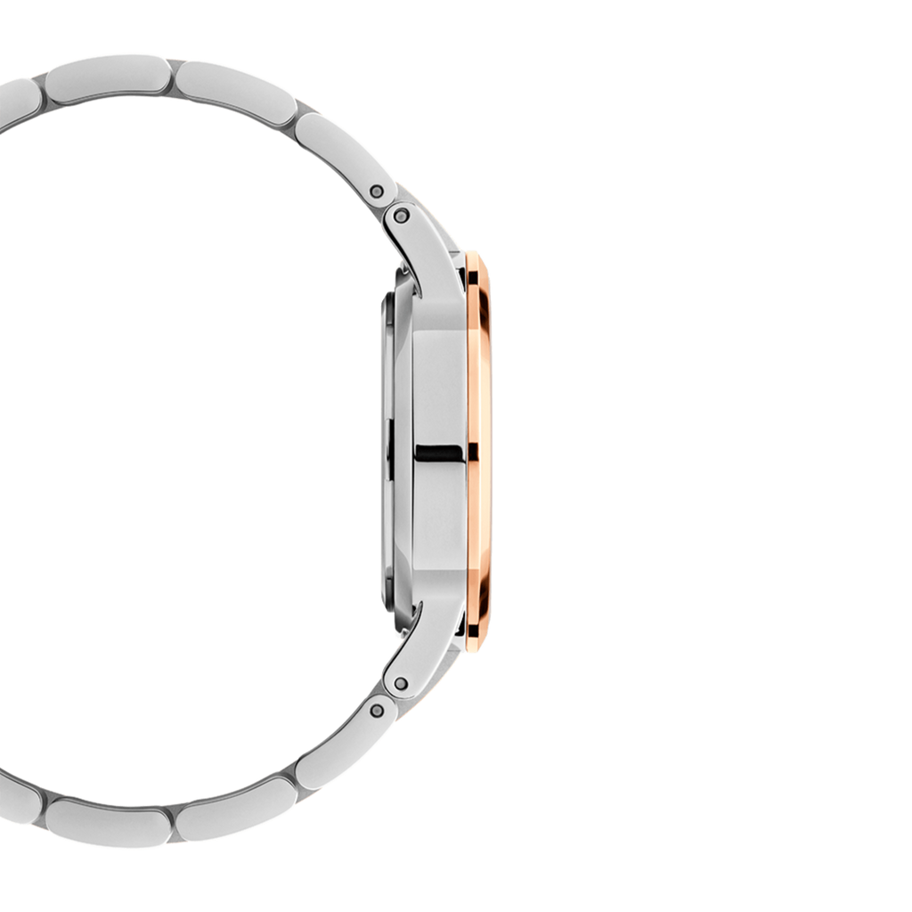 Daniel Wellington Iconic Link White Dial Two Tone Steel Strap Watch For Women - DW00100358