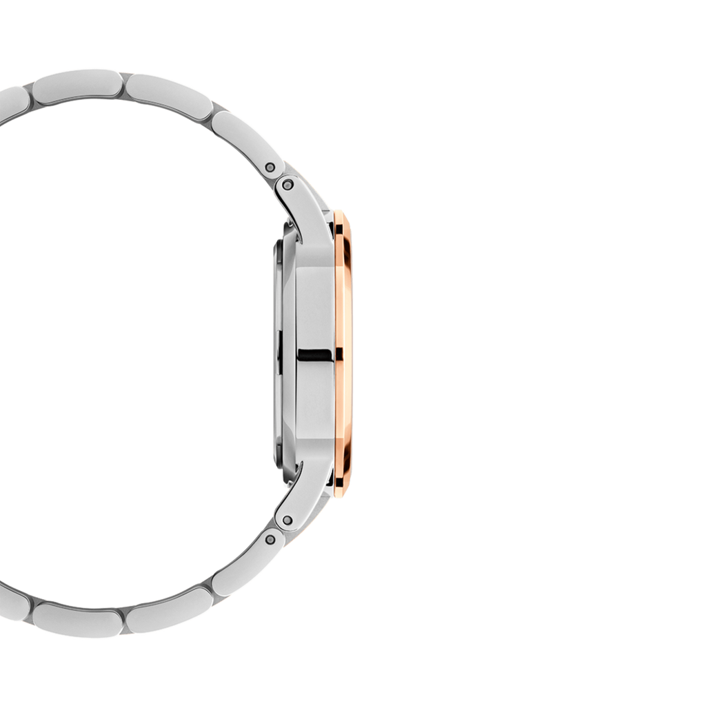 Daniel Wellington Iconic Link White Dial Two Tone Steel Strap Watch For Women - DW00100358