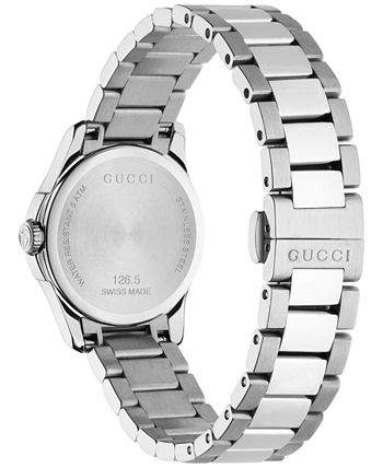 Gucci G Timeless Quartz Silver Dial Silver Steel Strap Watch For Women - YA126551