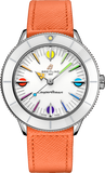 Breitling Superocean Heritage '57 Pastel Paradise White Dial Orange Leather Watch for Women - A10340A11A1X1
