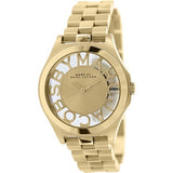 Marc Jacobs Henry Gold Dial Gold Steel Strap Watch for Women - MBM3292