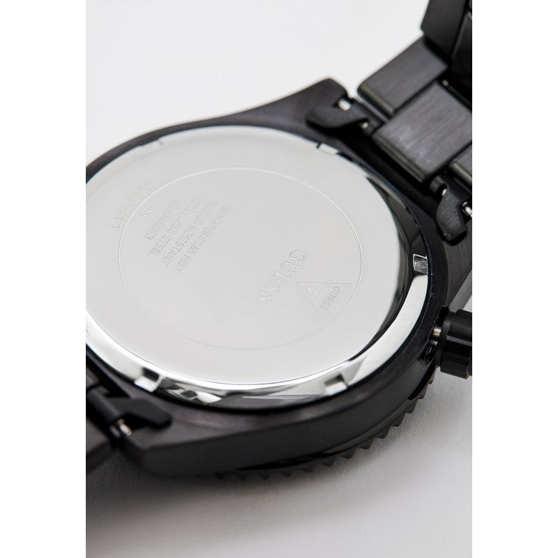 Guess Axel Multifunction Black Dial Black Steel Strap Watch For Men - GW0488G3