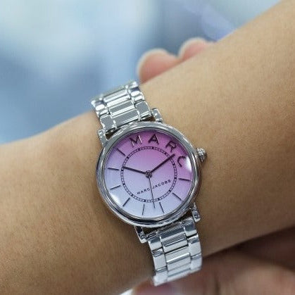 Marc Jacobs Roxy Pink Dial Silver Steel Strap Watch for Women - MJ3554