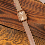 Emporio Armani Joy Quartz Rose Gold Dial Rose Gold Mesh Bracelet Watch For Women - AR11347