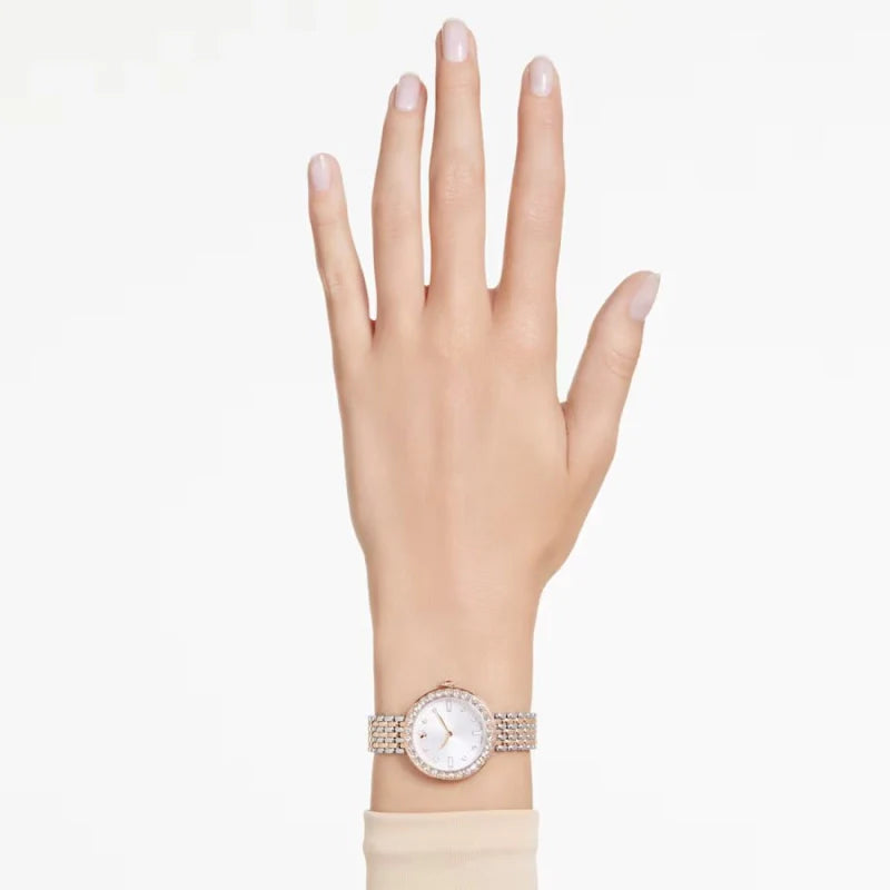 Swarovski Certa Crystals Silver Dial Two Tone Steel Strap Watch for Women - 5672971