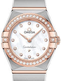 Omega Constellation Quartz Diamonds Mother of Pearl Dial Two Tone Steel Strap Watch for Women - 131.25.25.60.55.001