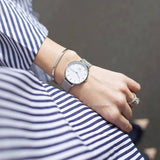 Daniel Wellington Petite Sterling White Dial Silver Mesh Bracelet Watch For Women - DW00100164