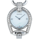 Gucci Horsebit Collection Diamonds Mother of Pearl Dial Silver Steel Strap Watch For Women - YA139505