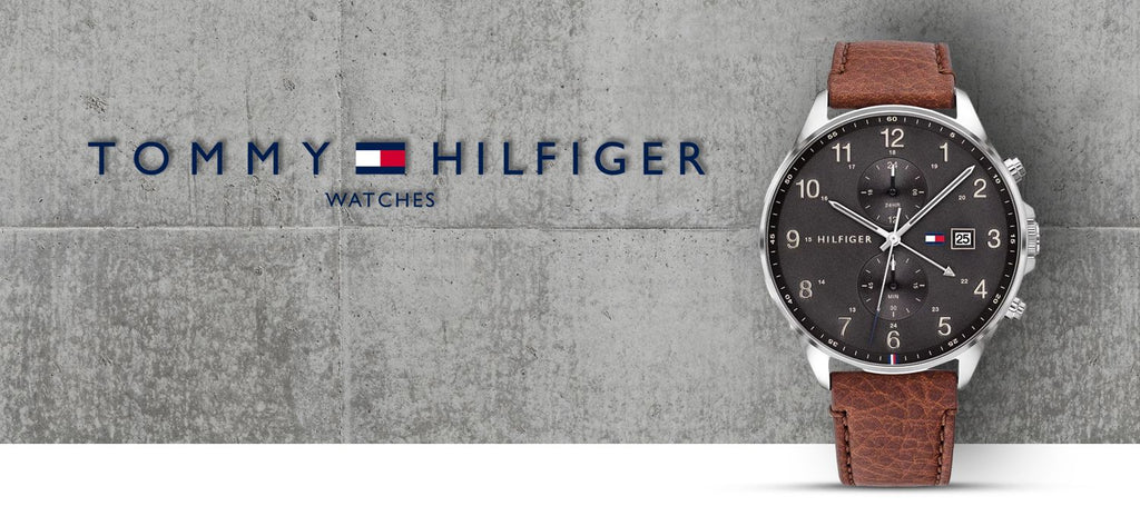 Tommy Hilfiger West Chronograph Grey Dial Brown Leather Strap Watch For Men - 1791710