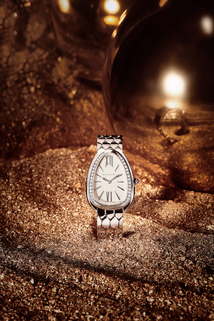 Bvlgari Serpenti Seduttori Diamonds Silver Dial Silver Steel Strap Watch for Women - SERPENTI103361