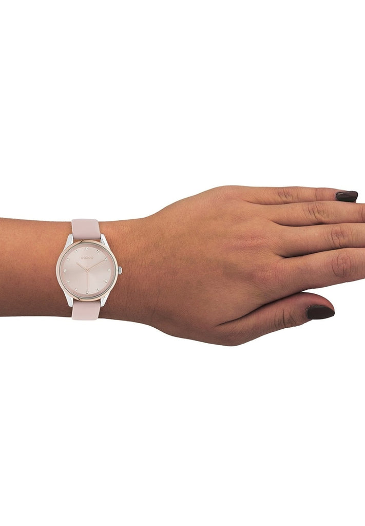 Calvin Klein City White Dial White Leather Strap Watch for Women - K2G231XH