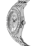 Bulova Phantom Crystal Silver Dial Silver Steel Strap Watch for Men - 96A236