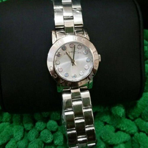 Marc Jacobs Amy White Dial Silver Steel Strap Watch for Women - MBM3217