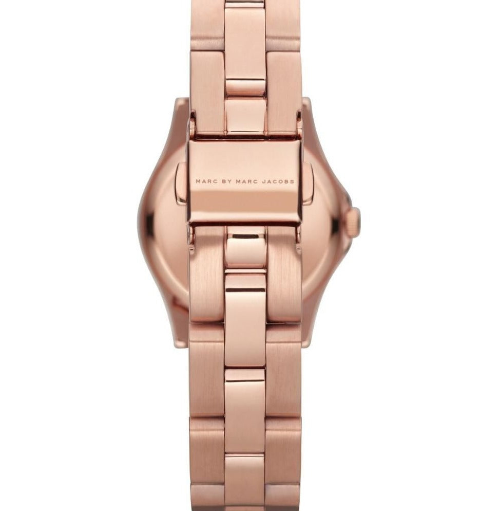 Marc Jacobs Baby Dave Rose Gold Dial Rose Gold Steel Strap Watch for Women - MBM3235