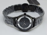 Marc Jacobs Tether Transparent Black Dial Black Steel Strap Watch for Women - MBM3419