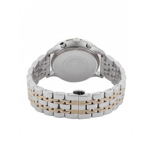 Emporio Armani Classic Blue Dial Two Tone Steel Strap Watch For Men - AR1847