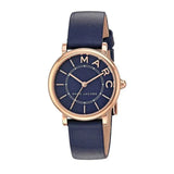 Marc Jacobs Roxy Navy Blue Dial Navy Blue Leather Strap Watch for Women - MJ1539