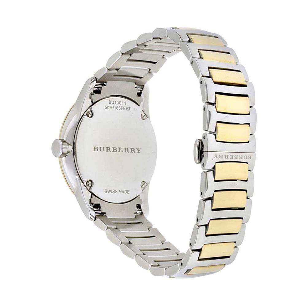 Burberry The Classic Gold Dial Two Tone Steel Strap Watch for Men - BU10011