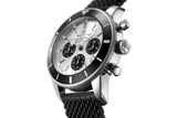Breitling Superocean Heritage B01 Chronograph 44 Silver Dial Black Mesh Bracelet Watch for Men - AB0162121G1S1