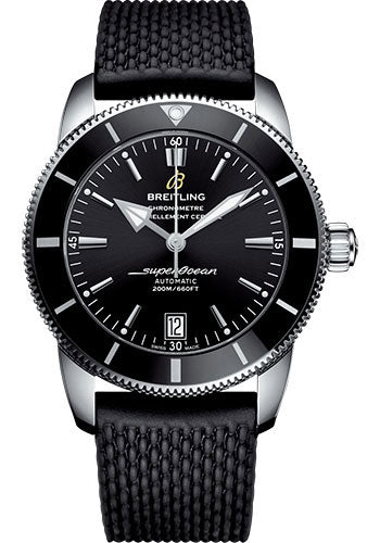 Breitling Superocean Heritage B20 Automatic 44 Black Dial Black Mesh Bracelet Watch for Men - AB2030121B1S1