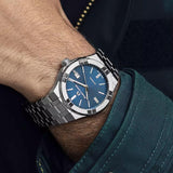 Maurice Lacroix Aikon Automatic Blue Dial Silver Steel Strap Watch For Men - AI6008-SS002-430-1