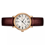 Tissot Carson Premium Lady Silver Dial Brown Leather Strap Watch For Women - T122.210.36.033.00