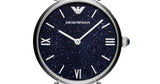 Emporio Armani Gianni T Bar Dark Blue Dial Silver Stainless Steel Watch For Women - AR11091