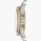 Emporio Armani Mario Chronograph Blue Dial Two Tone Steel Strap Watch For Men - AR11362