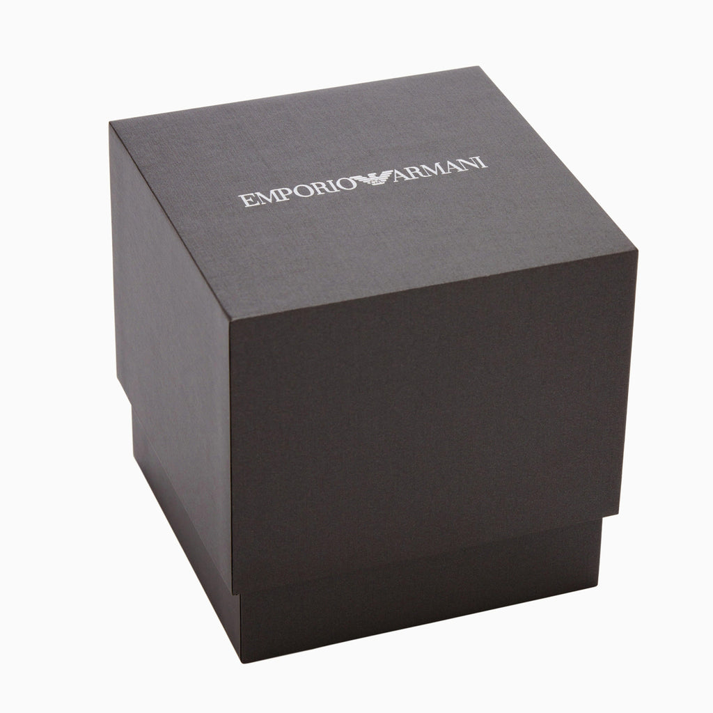 Emporio Armani Federica Three-Hand Date Blue Dial Silver Steel Strap Watch For Women - AR11593