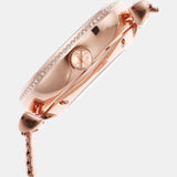 Emporio Armani Meccanico Automatic White Dial Rose Gold Mesh Strap Watch For Women - AR60063