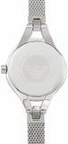 Emporio Armani Classic Quartz Black Dial Silver Steel Strap Watch For Women - AR7328