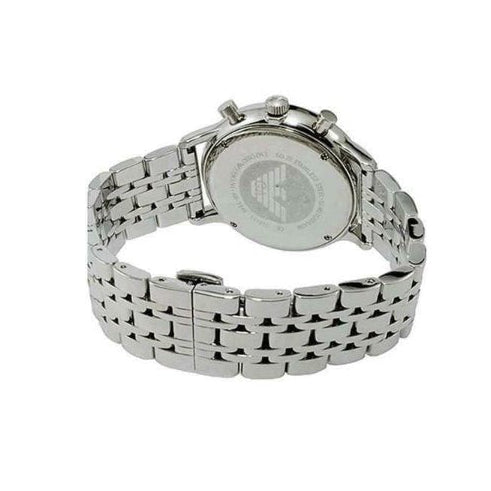 Emporio Armani Gianni Chronograph Blue Dial Silver Steel Strap Watch For Men - AR80013