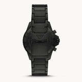 Emporio Armani Diver Chronograph Black Dial Black Steel Strap Watch For Men - AR80050