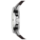 Armani Exchange Whitman Silver Dial Brown Leather Strap Watch For Men - AX2100