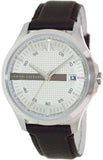Armani Exchange Whitman Silver Dial Brown Leather Strap Watch For Men - AX2100