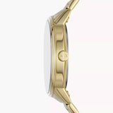 Armani Exchange Cayde Chronograph Black Dial Gold Steel Strap Watch for Men - AX2747