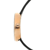 Emporio Armani Rosa Quartz Mother Of Pearl White Dial Black Leather Strap Watch For Women - AR11356