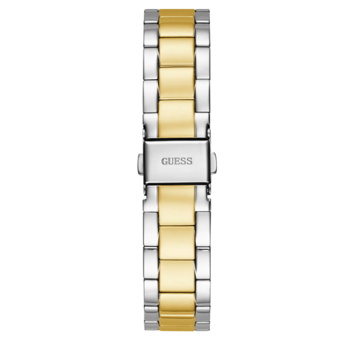 Guess Luna Quartz Green Dial Two Tone Steel Strap Watch For Women - GW0308L5