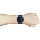 Hugo Boss Velocity Black Dial Blue Rubber Strap Watch for Men - 1513717