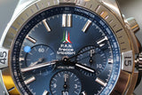 Breitling Chronomat B01 42 Frecce Tricolori Blue Dial Silver Steel Strap Watch for Men - AB01344A1C1A1