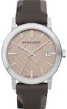 Burberry The City Grey Dial Leather Strap Watch for Men - BU9020