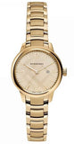 Burberry The Classic Champagne Dial Gold Steel Strap Watch for Women - BU10109