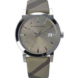 Burberry The City Nova Beige Dial Grey Leather Strap Watch for Women - BU9023