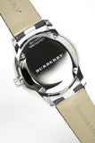 Burberry The Classic Horseferry Silver Dial Black Leather Strap Watch for Men - BU10002