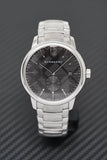 Burberry The Classic Round Black Dial Silver Steel Strap Watch for Men - BU10005