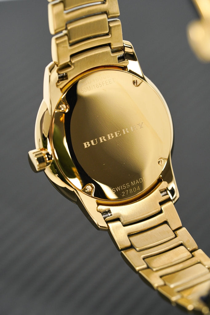 Burberry The Classic Gold Dial Gold Steel Strap Watch for Men - BU10006