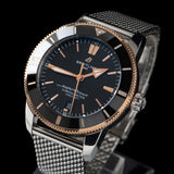 Breitling Superocean Heritage B20 Automatic 44 Black Dial Silver Mesh Bracelet Watch for Men - UB2030121B1A1